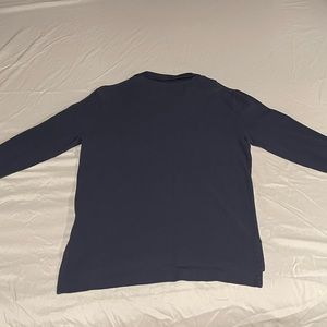 Men’s Polo Long Sleeve Navy Collared Shirt - Small